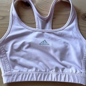 Adidas Sports Bra Small Pale Pink Racerback